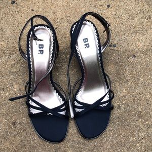 Navy blue dress sandals